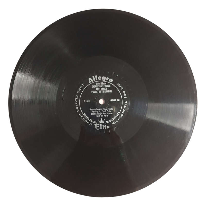 1956 Kurt Maier, Pianist, With Rhythm - Encores Of France - Vinyl, 10`, 33 RPM - Classical - Very Go