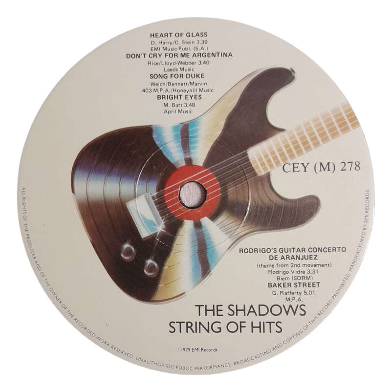 1979 The Shadows  String Of Hits - Vinyl, 12`, 33 RPM - Rock - Very Good Plus - With Cover