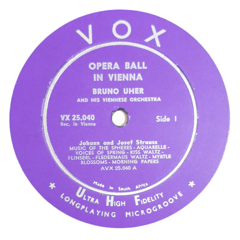 1956 Bruno Uher And His Viennese Dance Orchestra - Opera Ball In Vienna - Vinyl, 12`, 33 RPM - Class