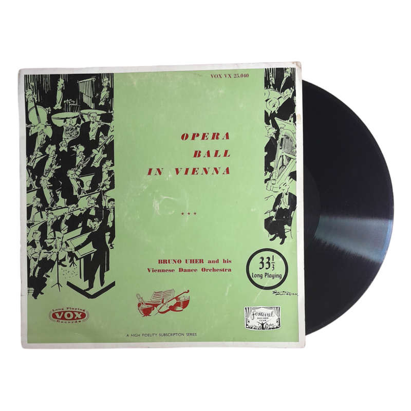 1956 Bruno Uher And His Viennese Dance Orchestra - Opera Ball In Vienna - Vinyl, 12`, 33 RPM - Class