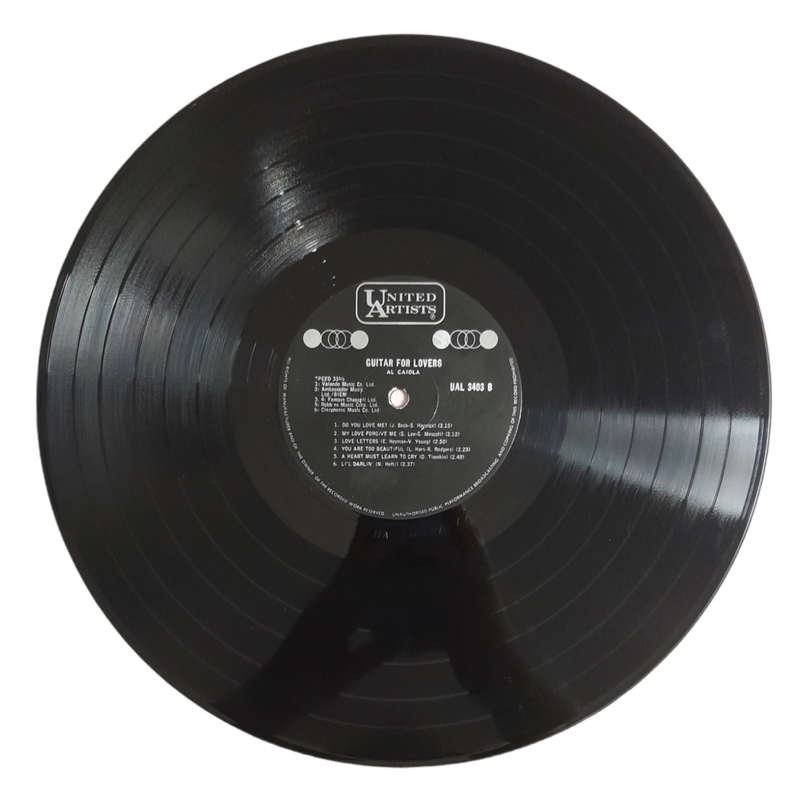 1964 Al Caiola  Guitar For Lovers - Vinyl, 12`, 33 RPM - Jazz - Very Good - With Cover