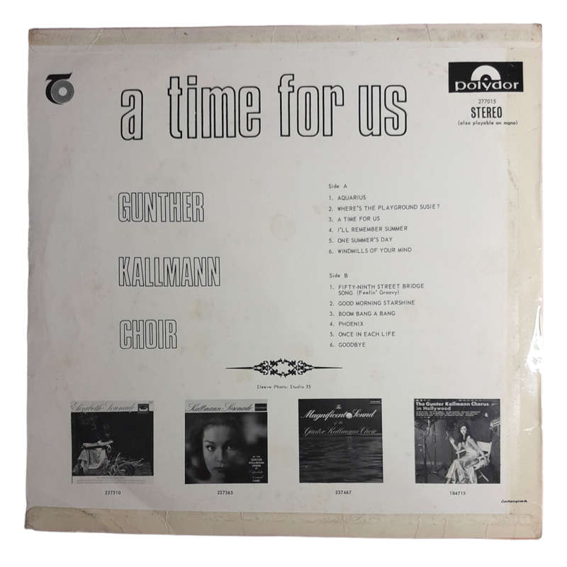 1969 Gunther Kallmann Choir - A Time For Us - Vinyl, 12`, 33 RPM - Pop - Very Good - With Cover