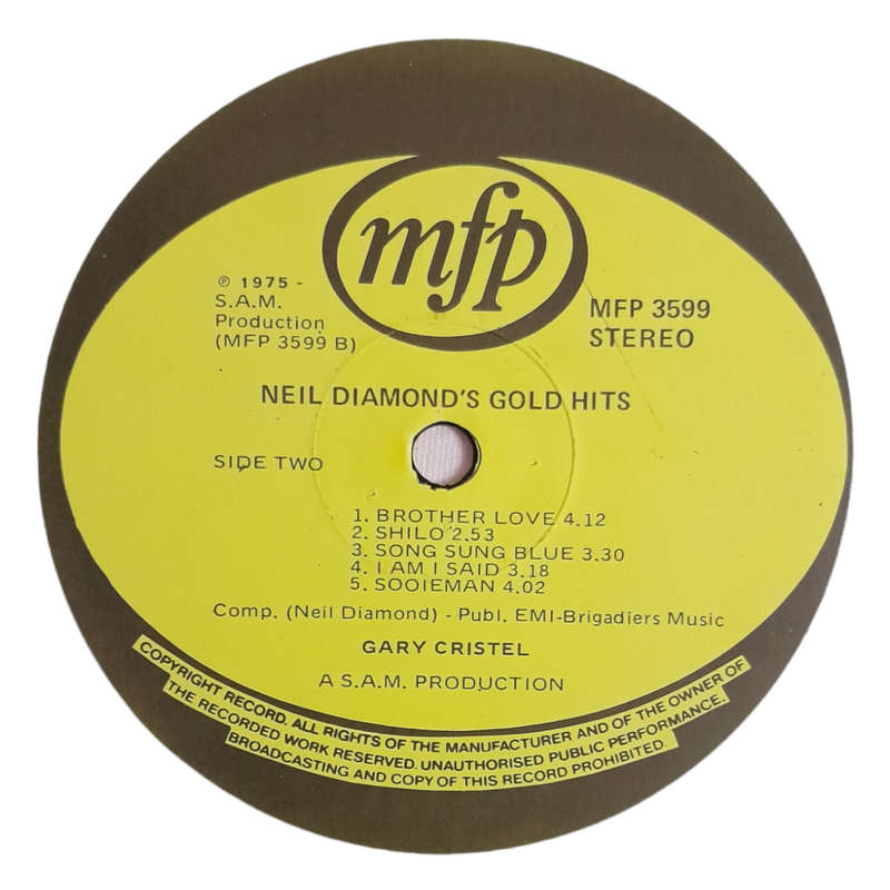 1975 Gary Cristel - Gary Cristel Sings Neil Diamond`s Gold Hits - Vinyl, 12`, 33 RPM - Pop - Very Go