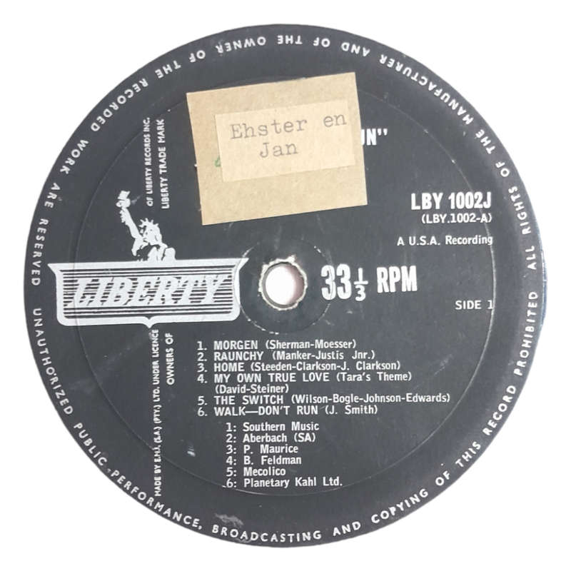1960 The Ventures  Walk Don`t Run - Vinyl, 12`, 33 RPM - Rock - Good - With Damaged Cover