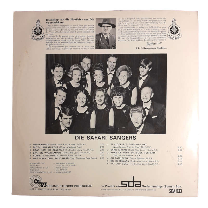 Die Safari Sangers  Winterliefde - Vinyl, 12`, 33 RPM - Folk - Very Good - With Cover