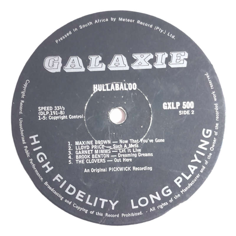 1965 Various  Hullabaloo! - Vinyl, 12`, 33 RPM - Rock - Good - With Cover