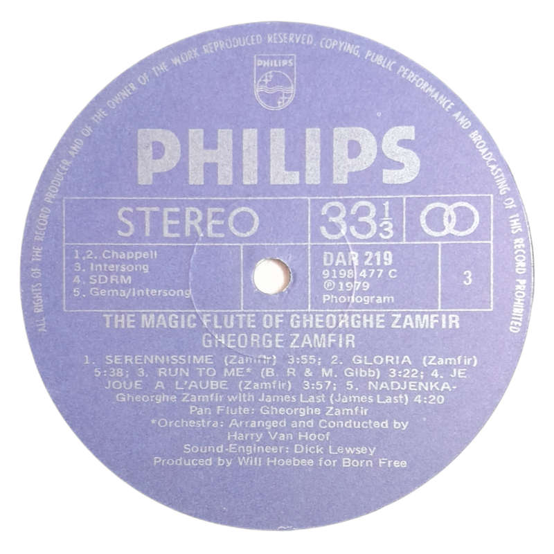 1979 Gheorghe Zamfir  The Magic Flute Of Gheorghe Zamfir - Vinyl, 12`, 33 RPM - Jazz - Very Good -