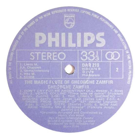 1979 Gheorghe Zamfir  The Magic Flute Of Gheorghe Zamfir - Vinyl, 12`, 33 RPM - Jazz - Very Good -