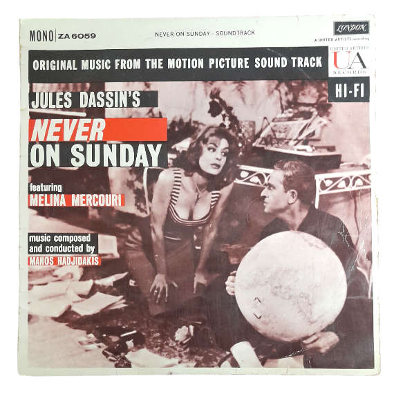 1960 Manos Hadjidakis, Melina Mercouri  Never On Sunday (Original Sound Track Music) - Vinyl, 12`,
