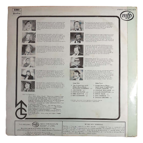 1971 Various  Laugh With The Comedians - Vinyl, 12`, 33 RPM - Comedy - Very Good Plus - With Cover