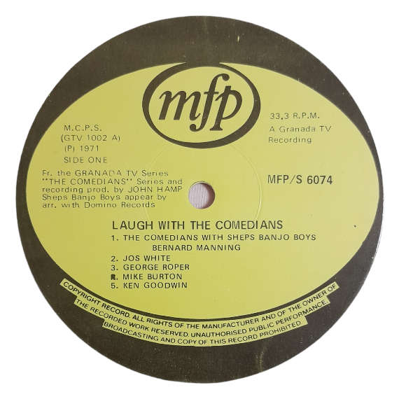 1971 Various  Laugh With The Comedians - Vinyl, 12`, 33 RPM - Comedy - Very Good Plus - With Cover