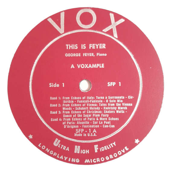 * George Feyer  This Is Feyer - Vinyl, 12`, 33 RPM - Jazz - Very Good - With Cover
