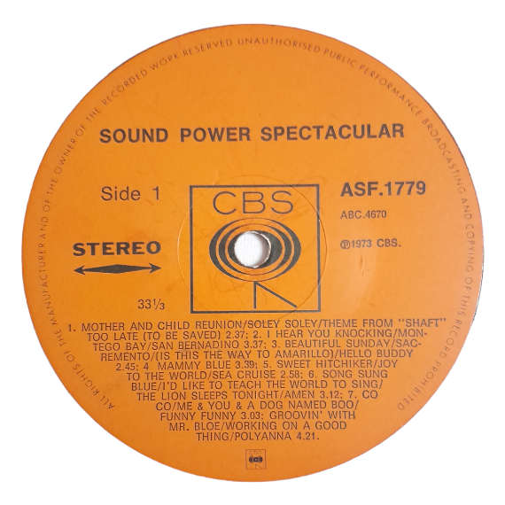 1973 Various - Sound Power Spectacular - Vinyl, 12`, 33 RPM - Pop - Very Good - With Cover