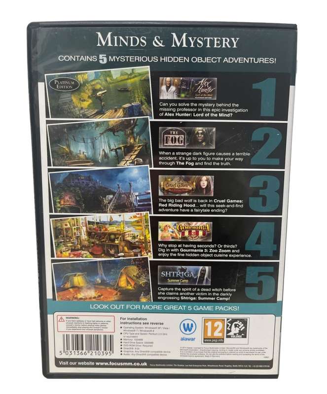 Minds & Mystery - Hidden Objects Game 5 Game Pack PC (DVD)