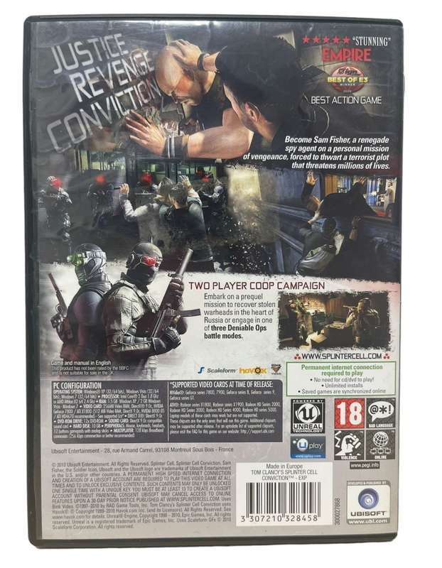 Splinter Cell - Conviction PC (DVD)