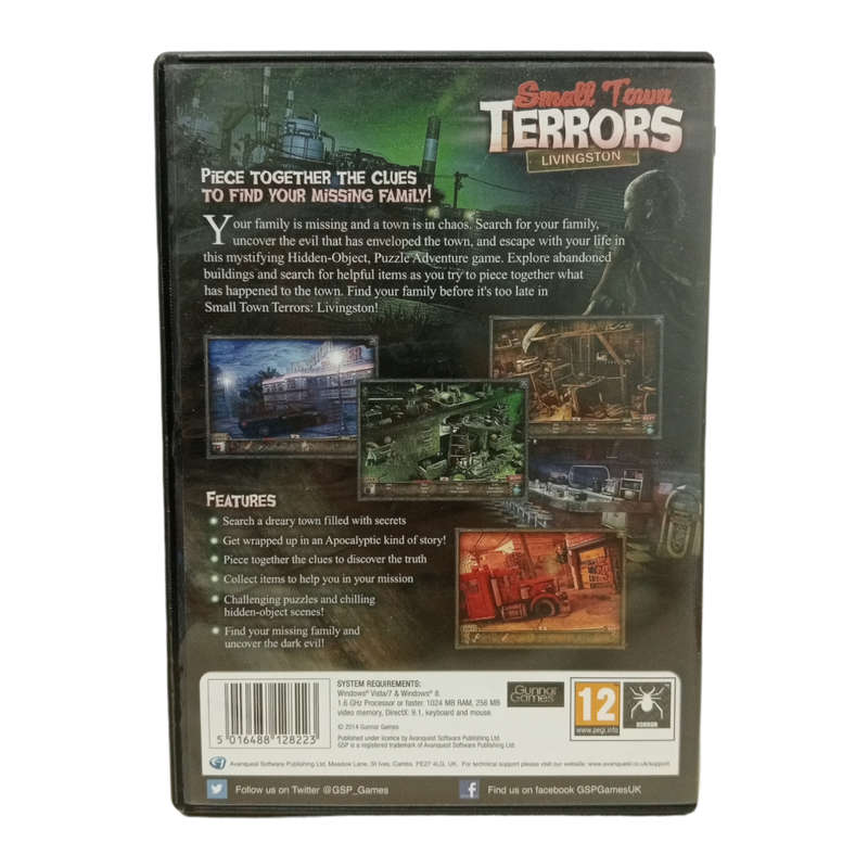 Small Town Terrors - Livingston, Hidden Object Game PC (CD)