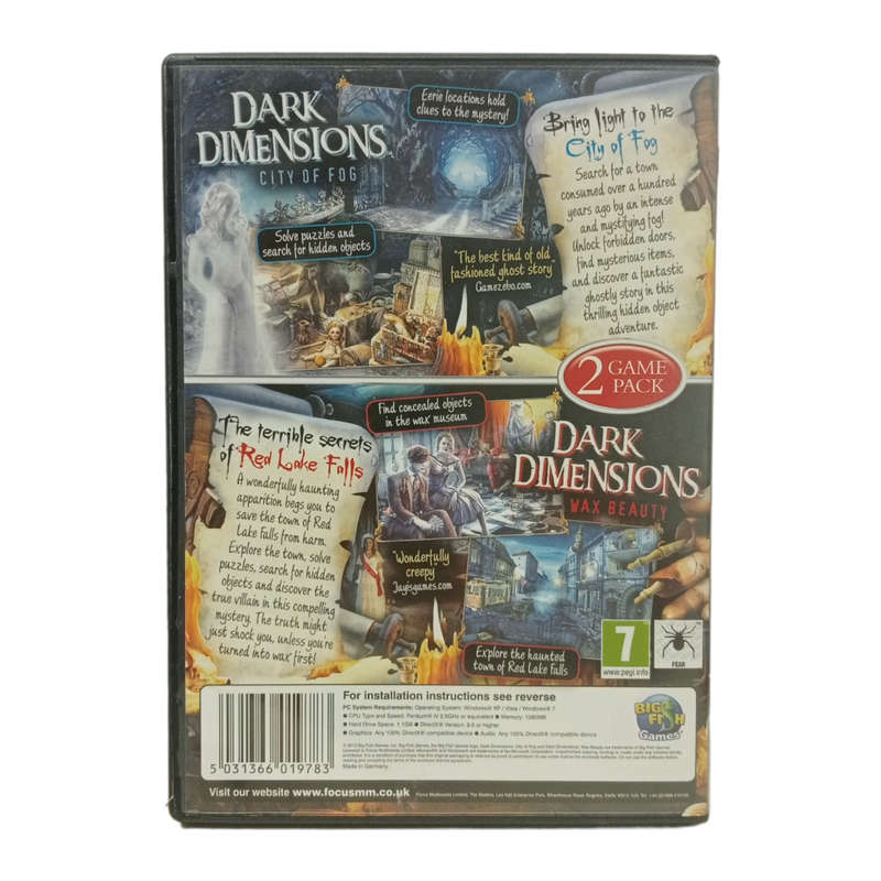 Dark Dimensions 1 &2 PC, Hidden Object Game PC (CD)
