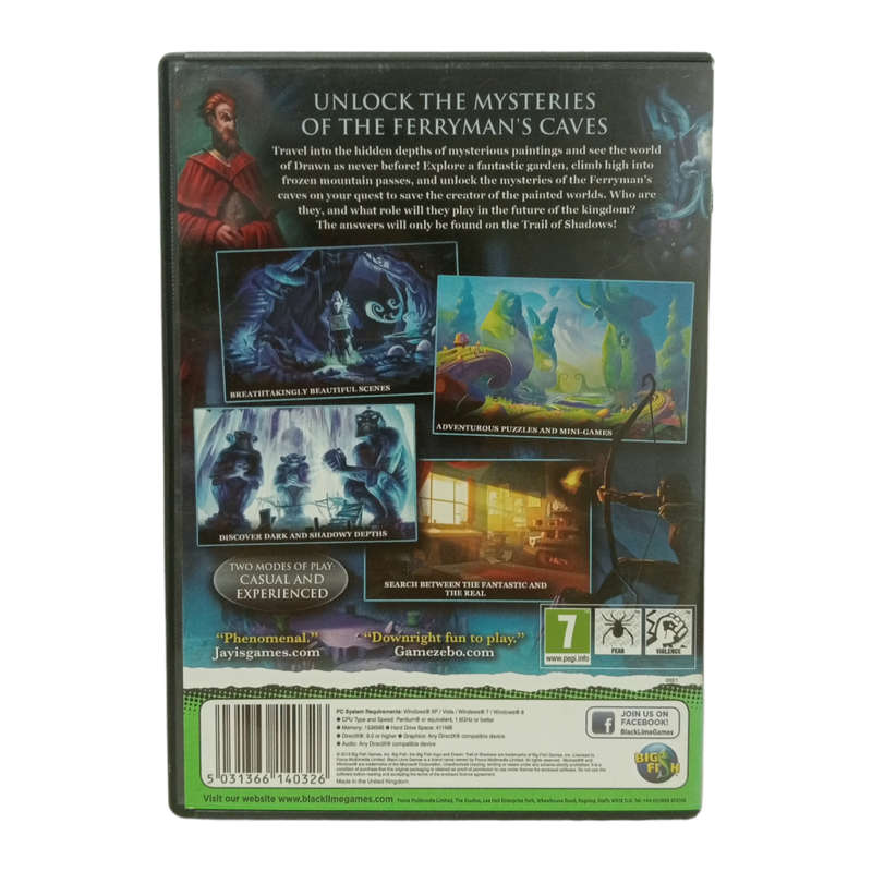 Drawn Trail of Shadows - A Mystery of Hidden Death, Hidden Object Game PC (CD)