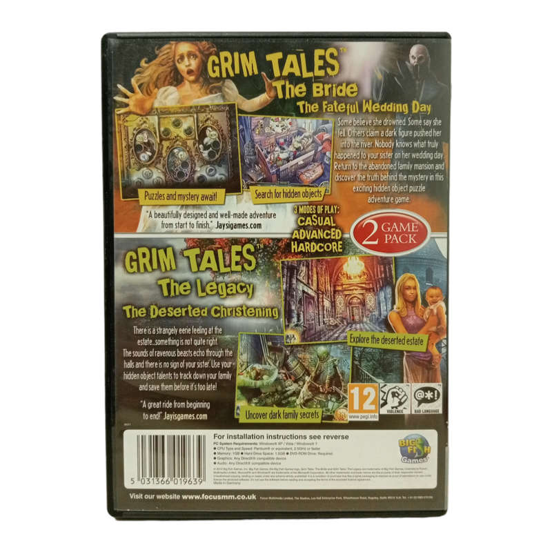Grim Tales 1&2, Hidden Object Game PC (DVD)