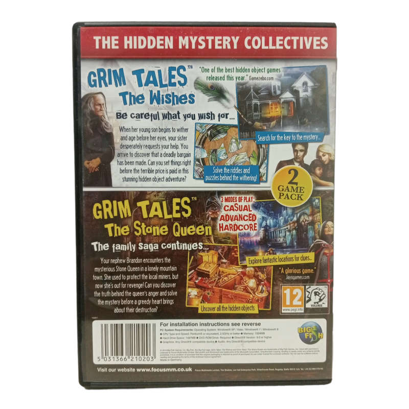 Grim Tales 1&2, Hidden Object Game PC (DVD)