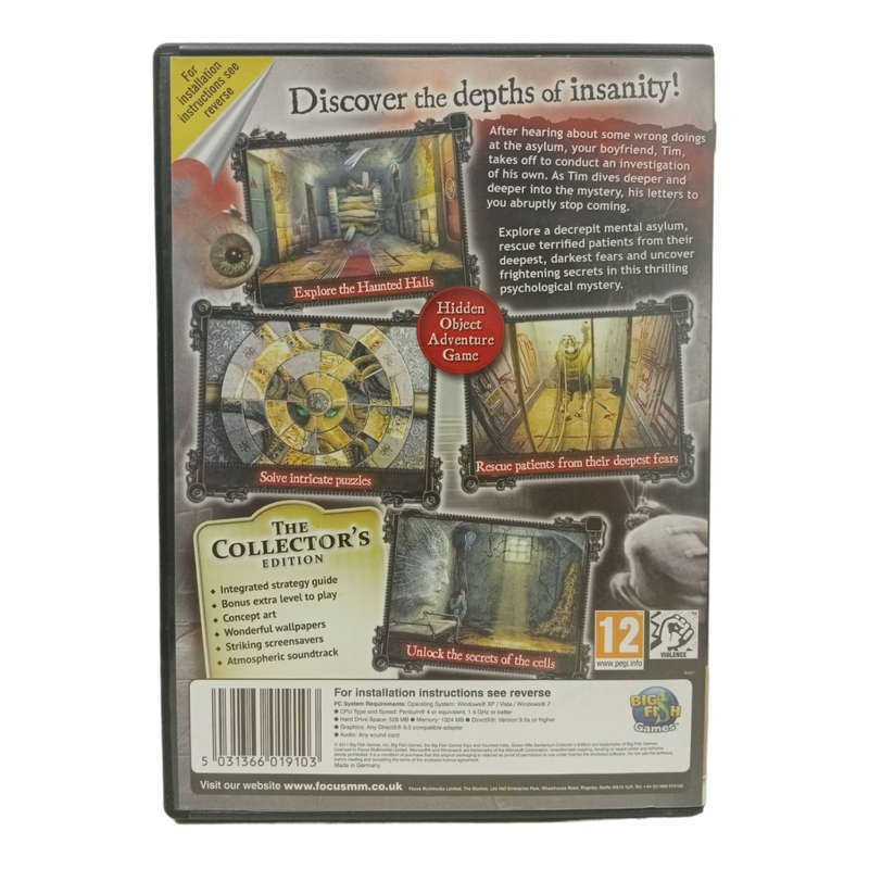 Haunted Halls - Green Hills Sanitarium, Hidden Object Game PC (CD)