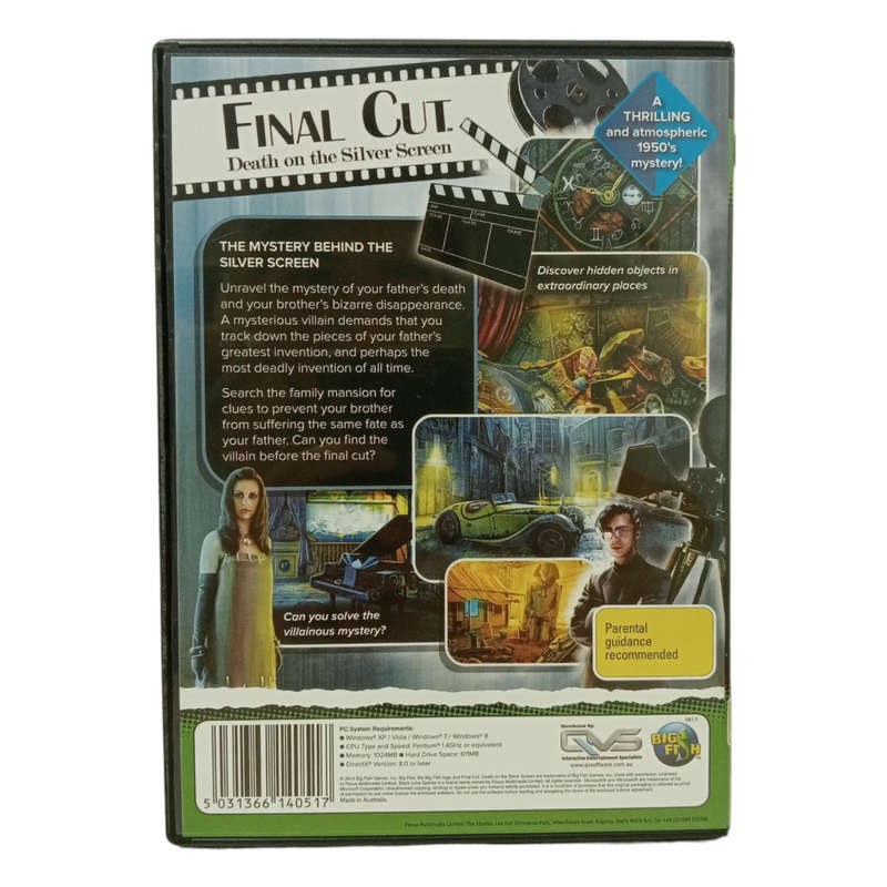 Final Cut - Death on the Silver Screen, Hidden Object Game PC (CD)