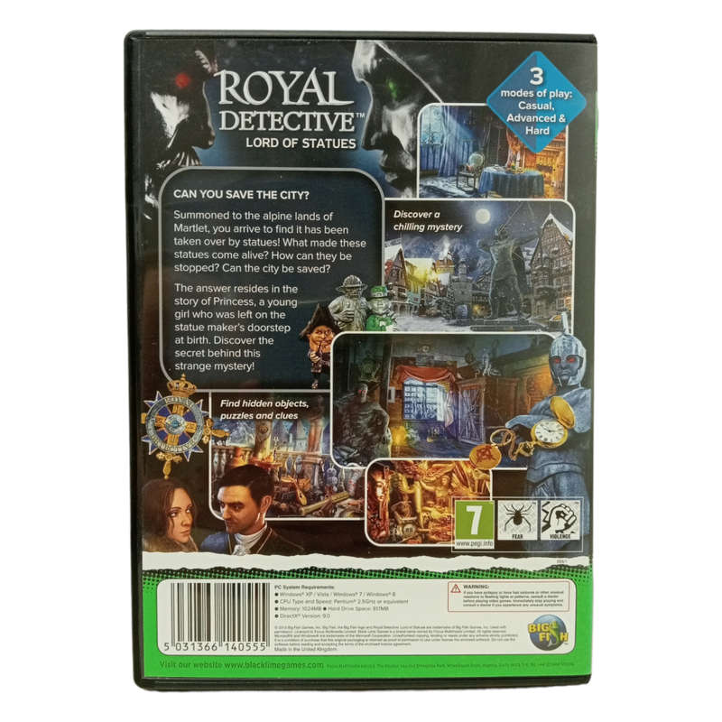 Royal Detective - Lord of Statues, Hidden Object Game PC (DVD)