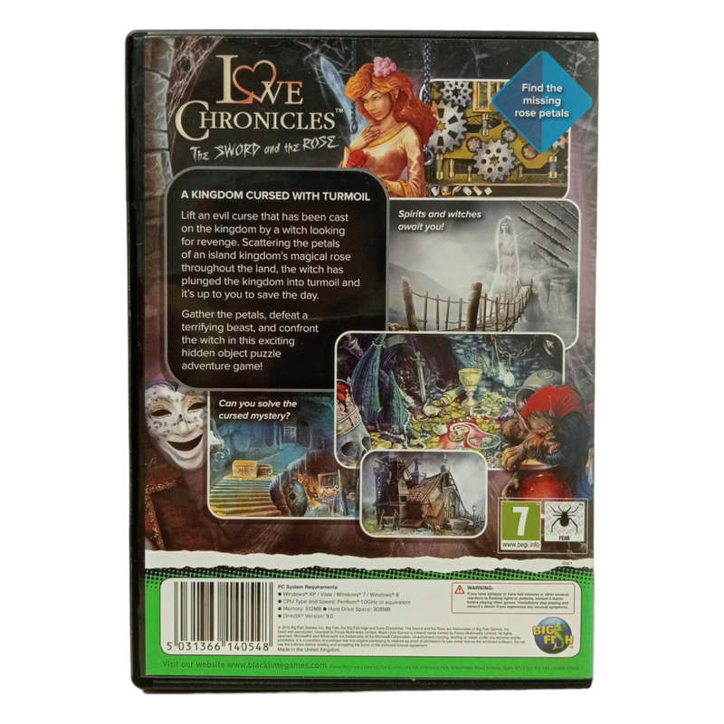Love Chronicles - The Sword and the Rose, Hidden Object Game PC (CD)