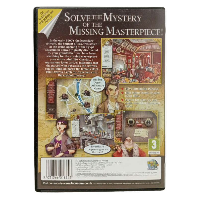 The Serpent of Isis, Hidden Object Game PC (CD)