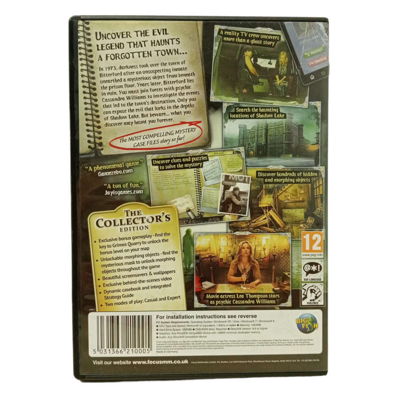 Shadow Lake - Discover the Darkness, Hidden Object Game PC (DVD)