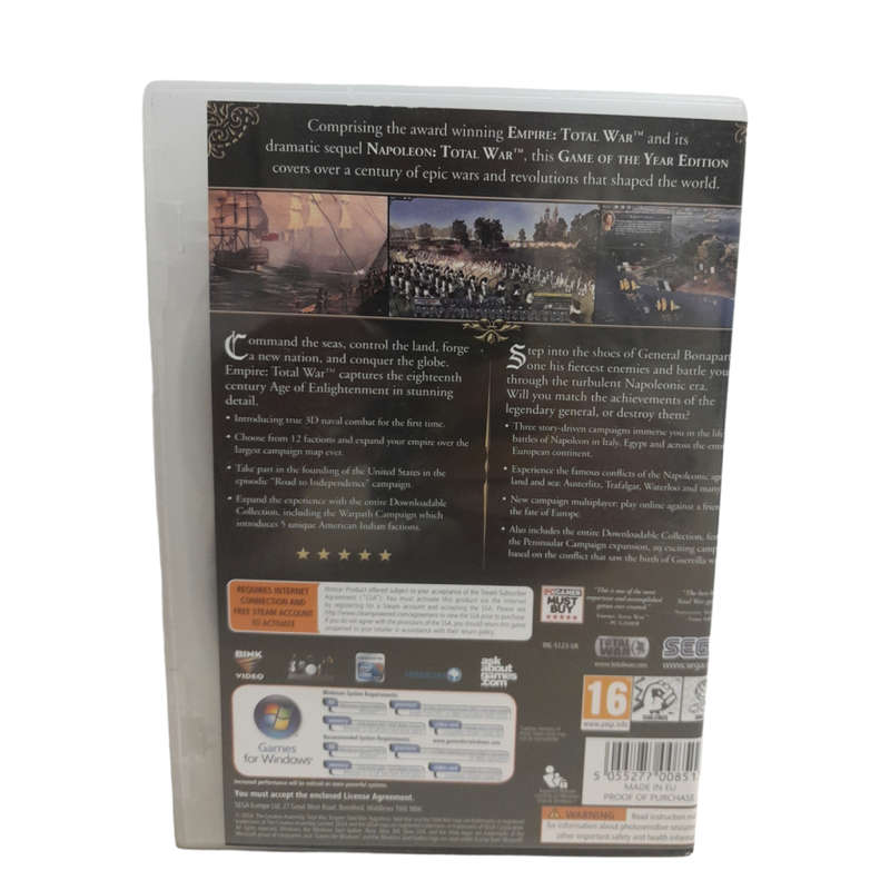 Empire Total War & Napoleon Total War PC (DVD)