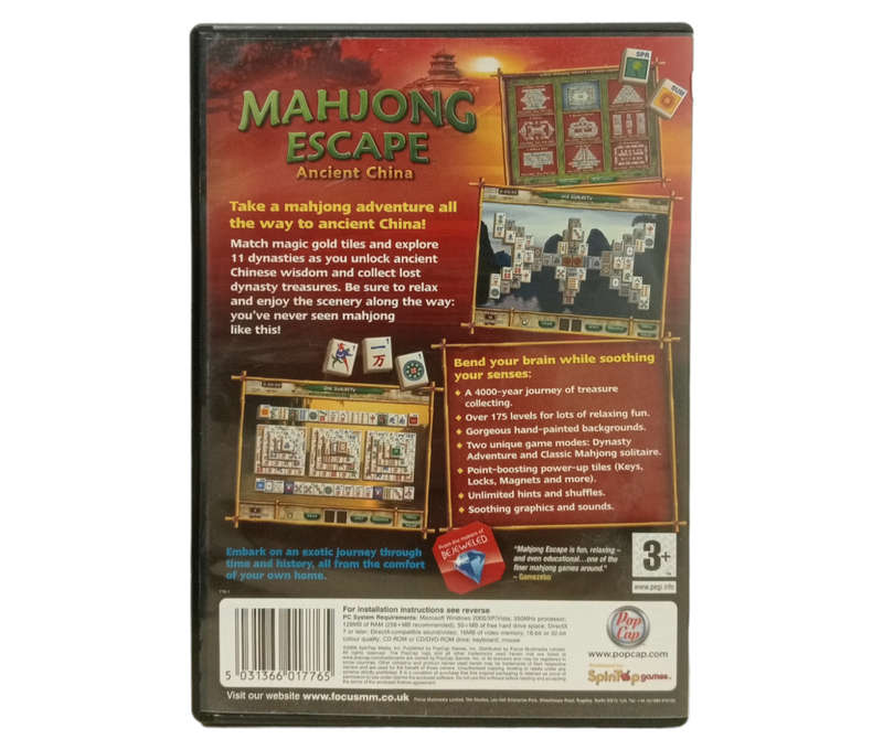 Mahjong Escape Ancient China PC (CD)