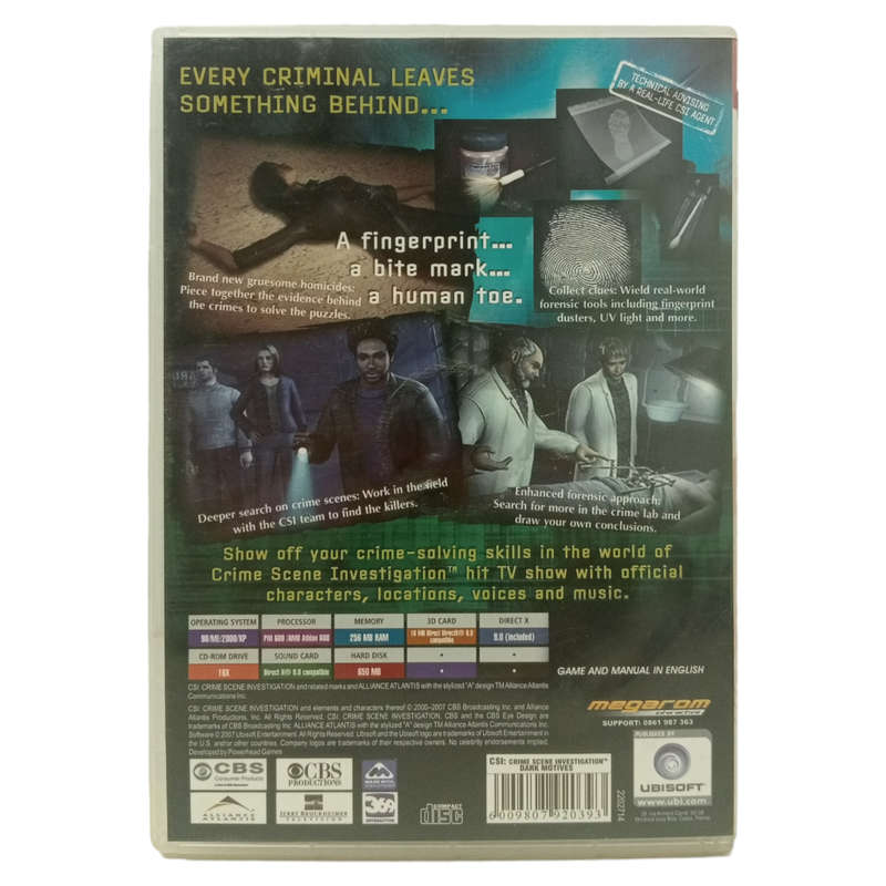 CSI: Crime Scene Investigation - Dark Motives PC (DVD)