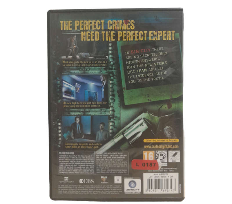 CSI: Crime Scene Investigation - Deadly Intent PC (DVD)