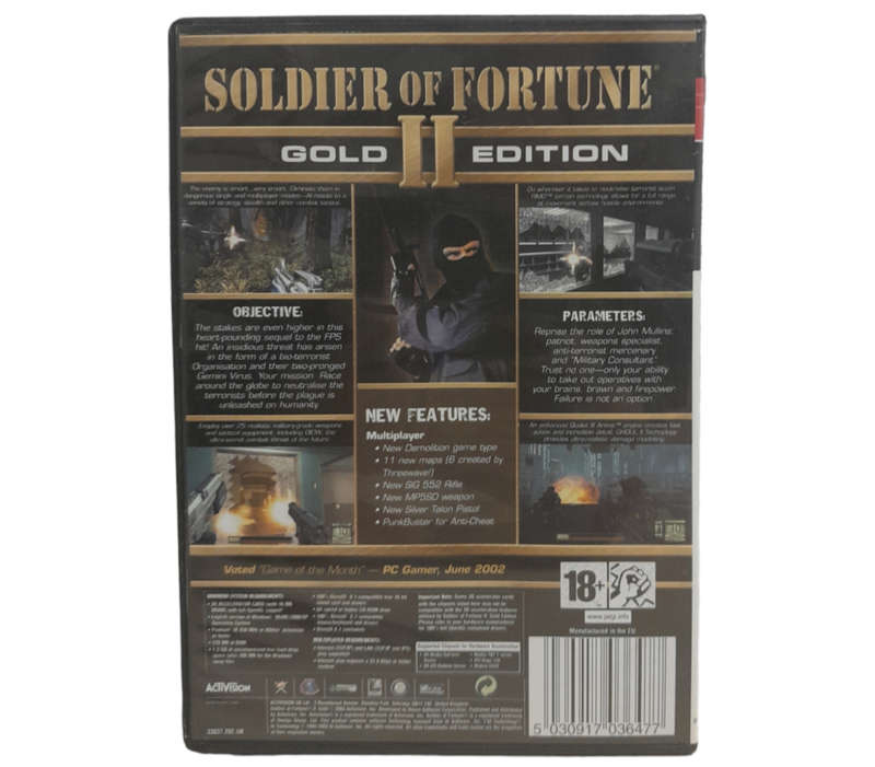 Soldier Of Fortune II Gold Edition PC (CD)