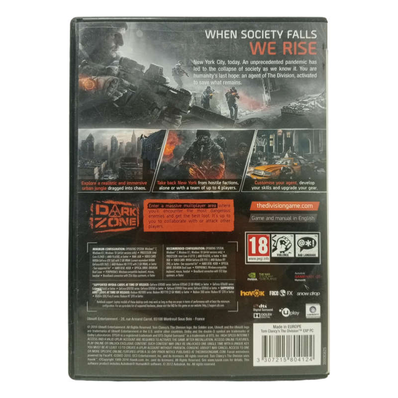 Tom Clancy`s The Division PC (DVD)