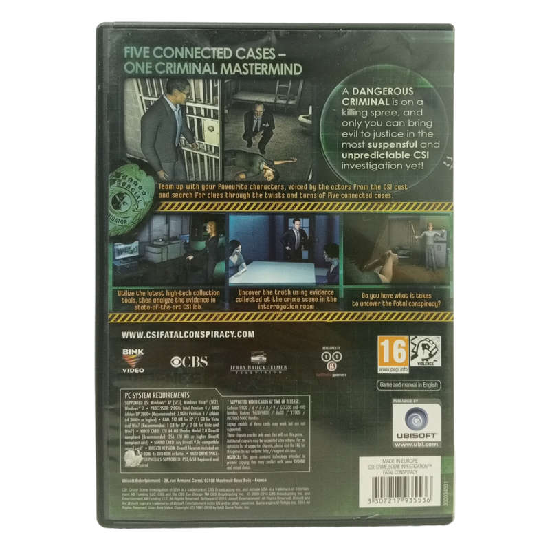 CSI: Crime Scene Investigation - Fatal Conspiracy PC (DVD)