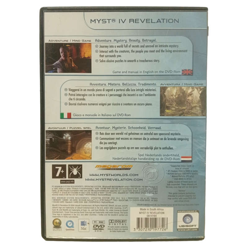 Myst IV - Revelation PC (DVD)