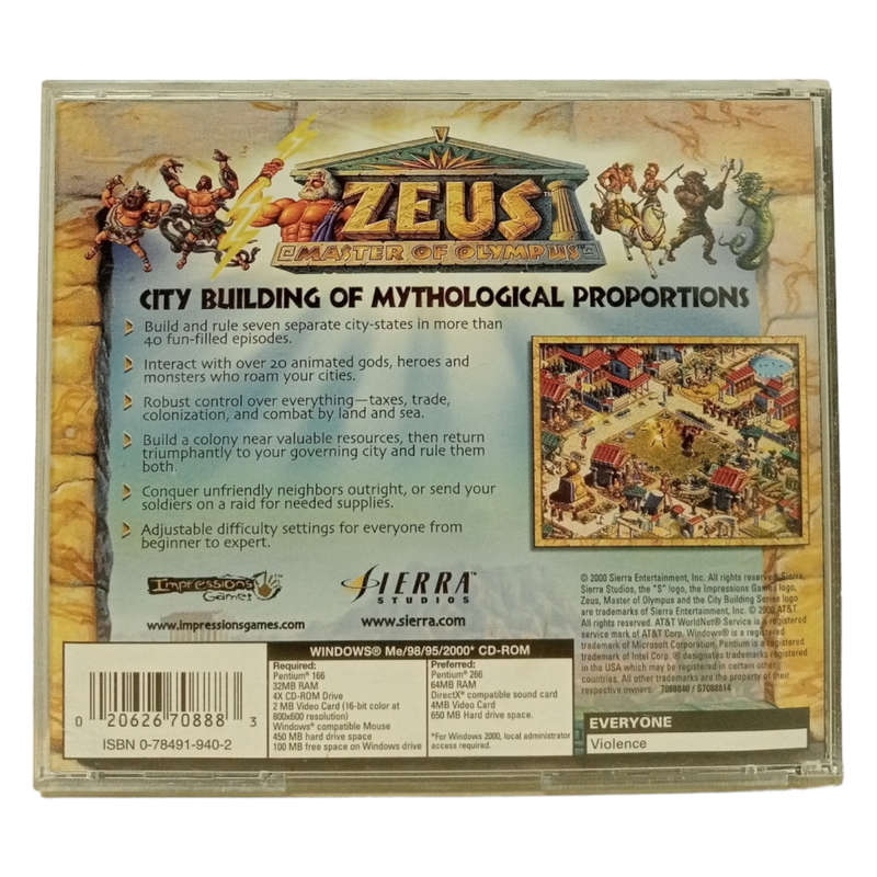 Zeus - Master Of Olympus PC CD
