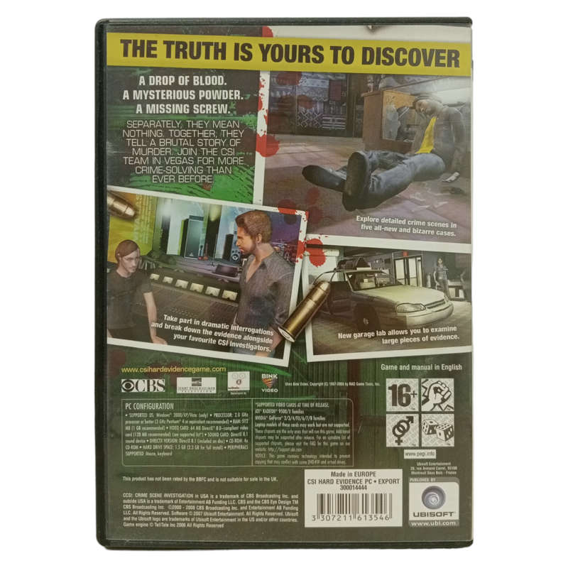 CSI: Crime Scene Investigation - Hard Evidence PC (DVD)