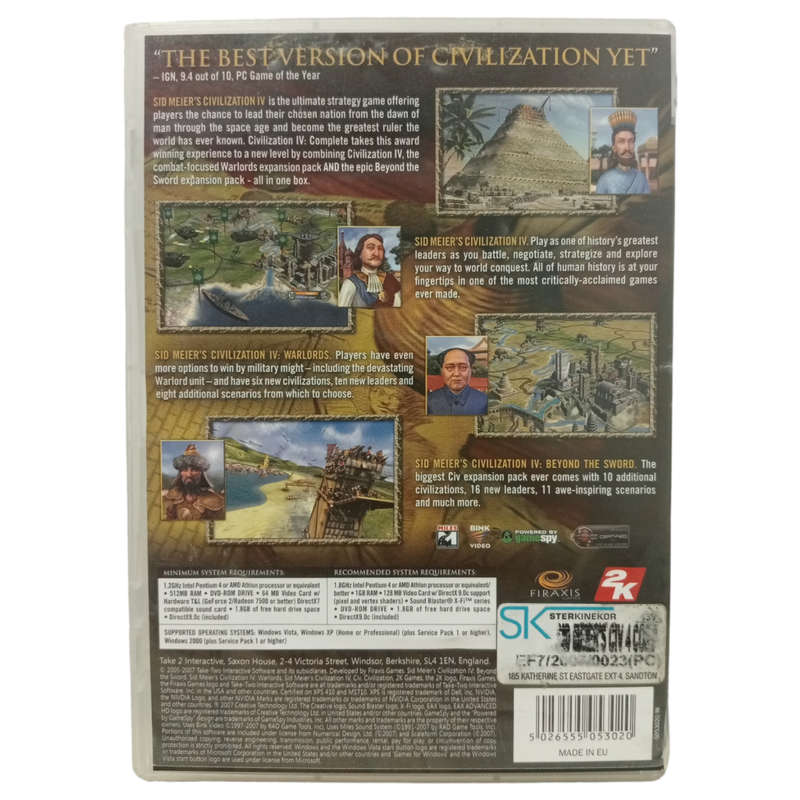 Civilization IV Complete PC (DVD)