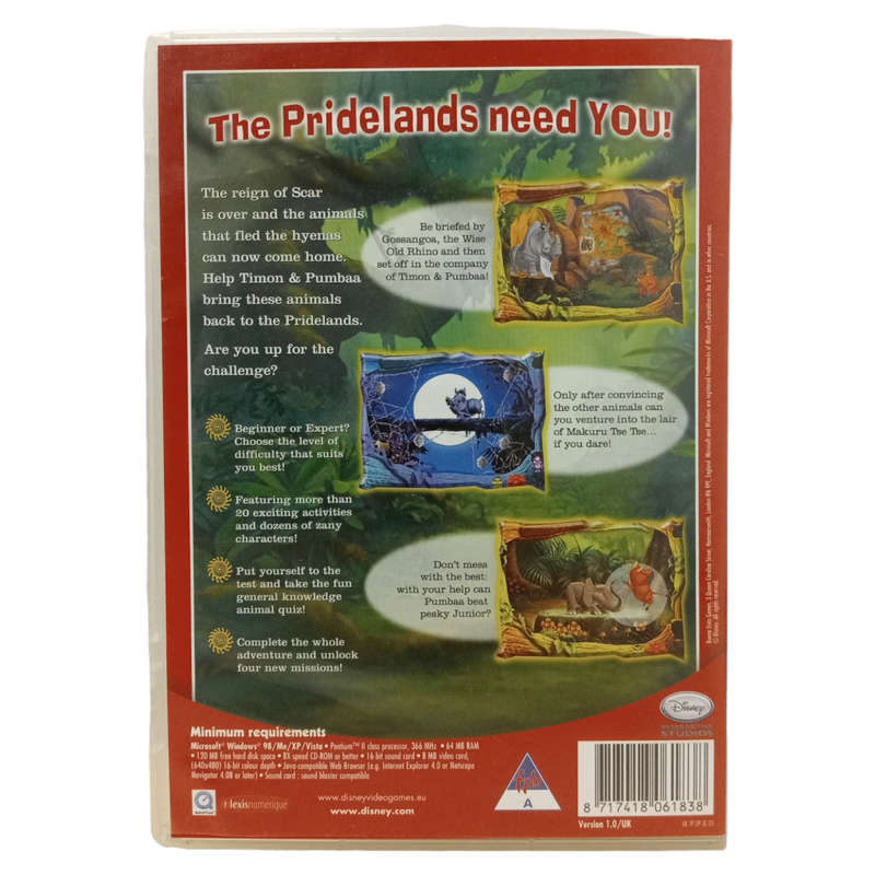 The Lion King - Operation Pridelands PC (CD)