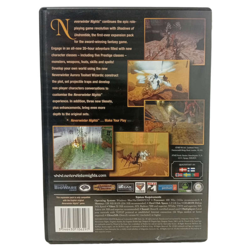 Neverwinter Nights - Shadow Of Undrentide Expansion Pack PC (CD)