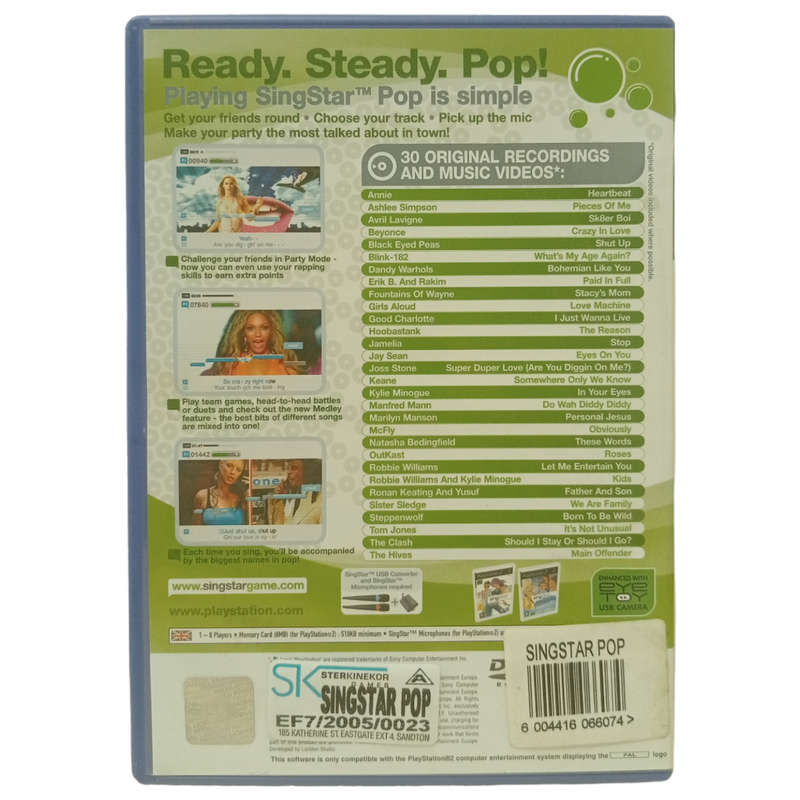Sing star Pop PlayStation 2