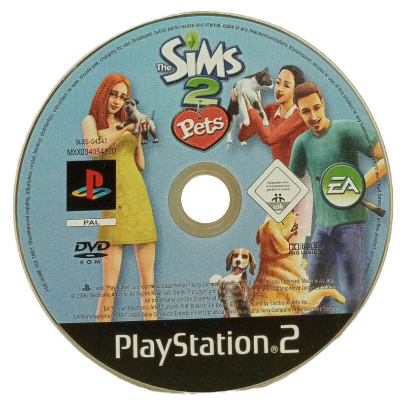 The Sims 2 - Pets Play Station 2 - CD only generic case
