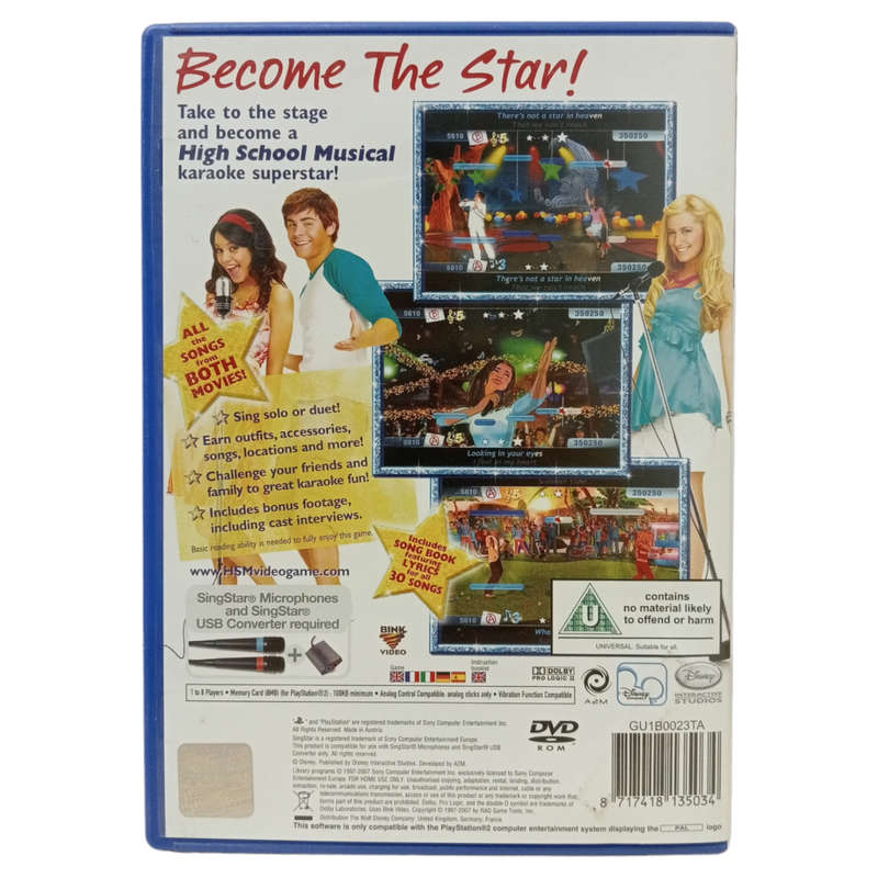 High School Musical - Sing it Play Station 2