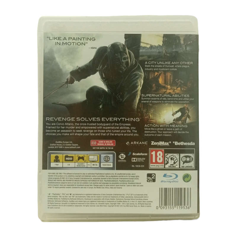 Dishonoured PlayStation 3