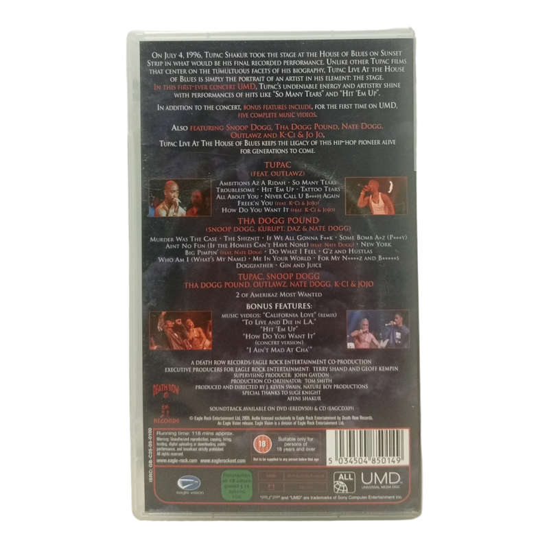 Tupac - Live At The House Of Blues PSP
