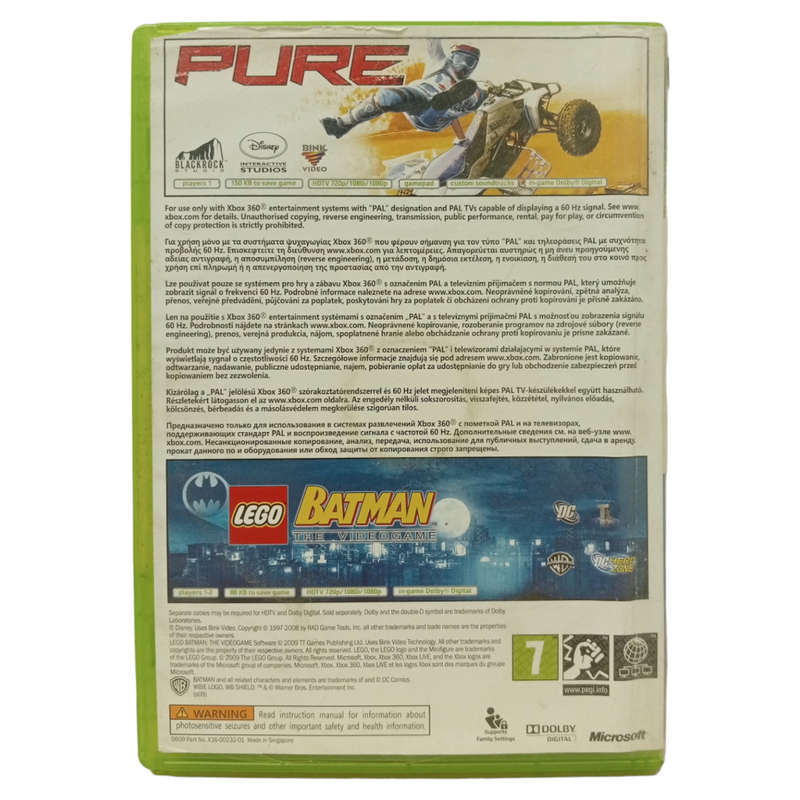 Pure & Batman - The Video Game Bundle Copy Xbox 360