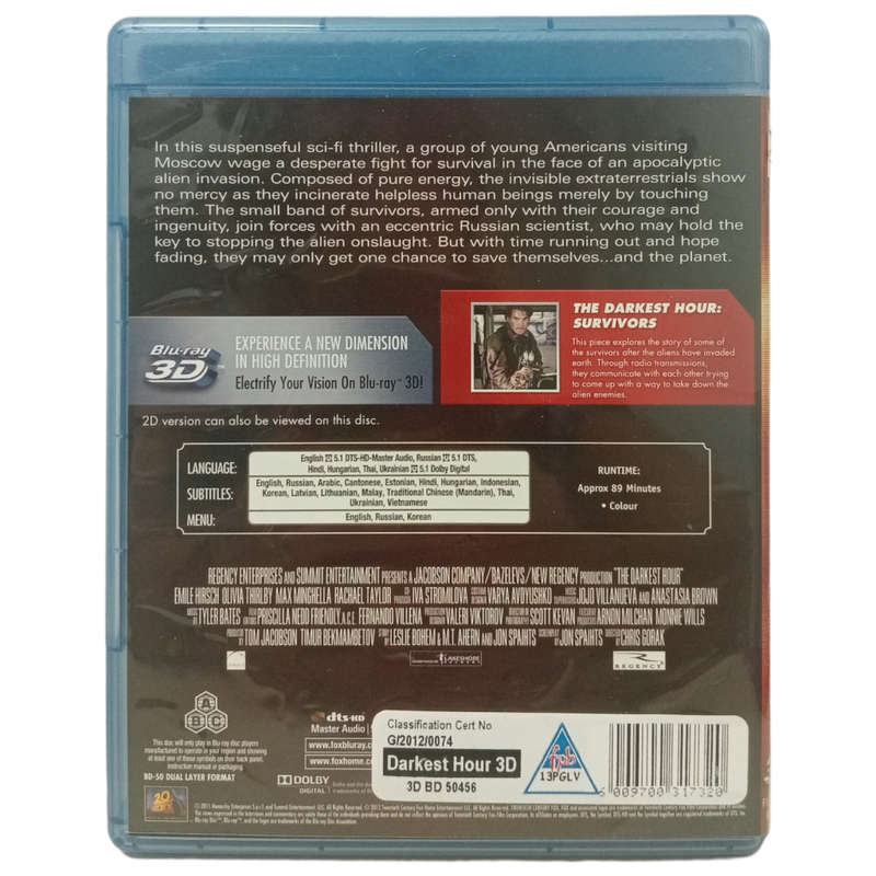 The Darkest Hour 3D Blu-ray